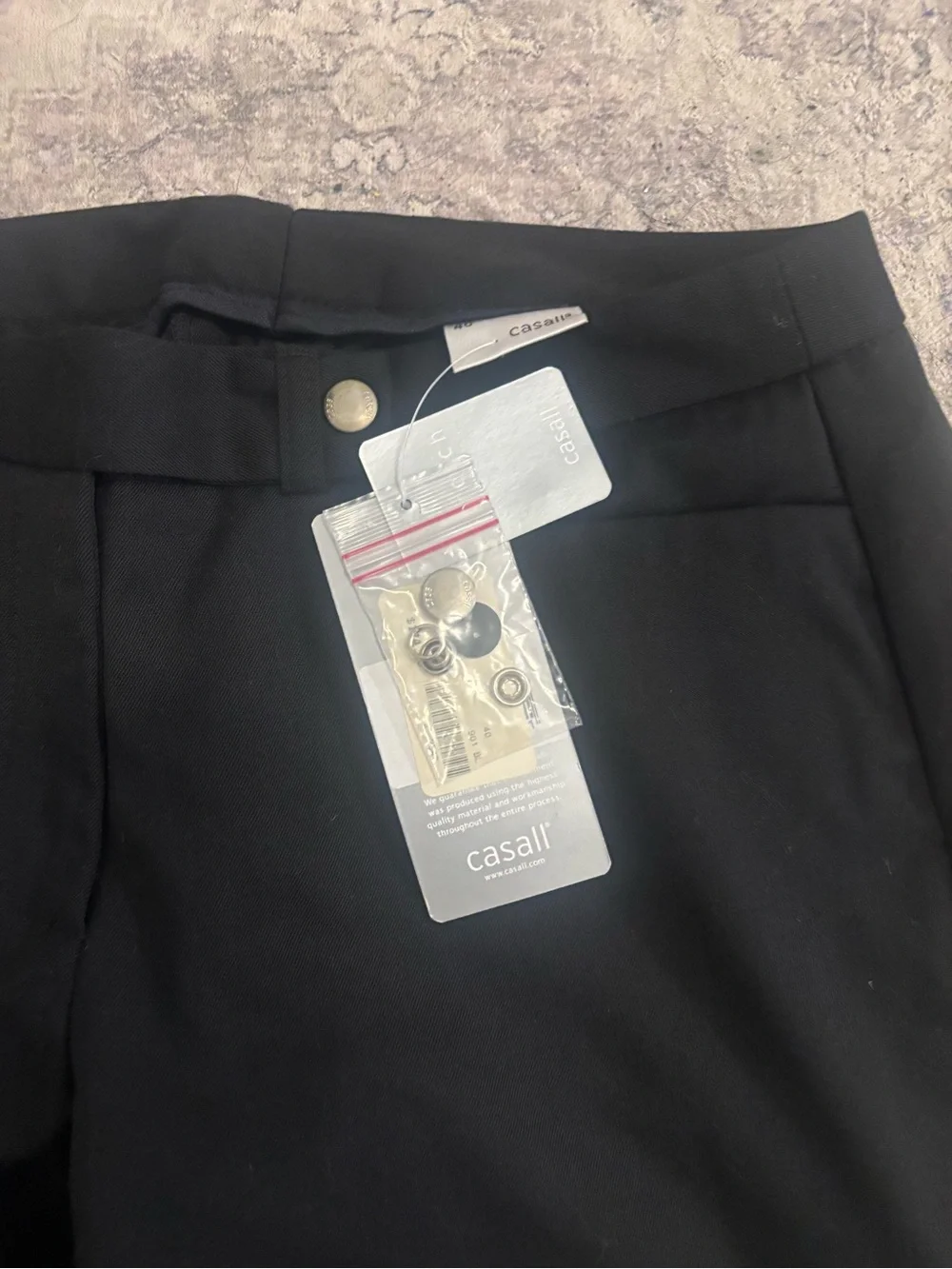 Casall Women’s Black Wool Blend Dress Pants wide leg Career Trousers EU40/US 8